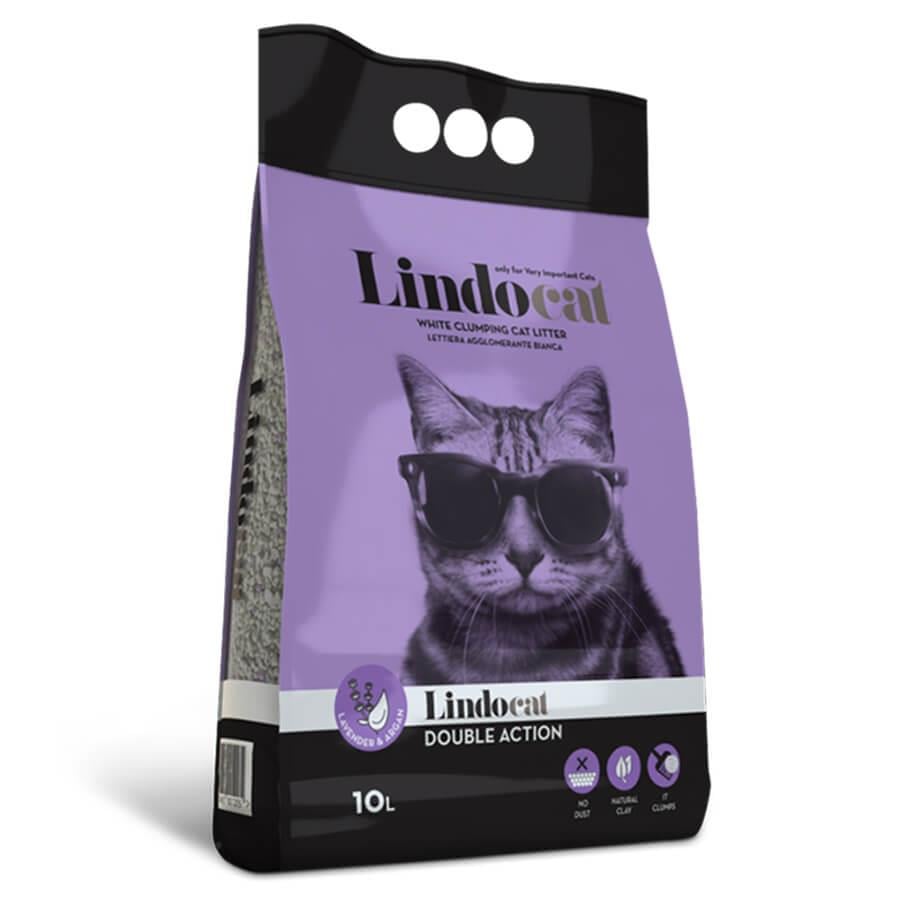 Lindocat Double Action Argan Yağı Lavanta Kokulu Topaklanan Kedi Kumu 10 Lt