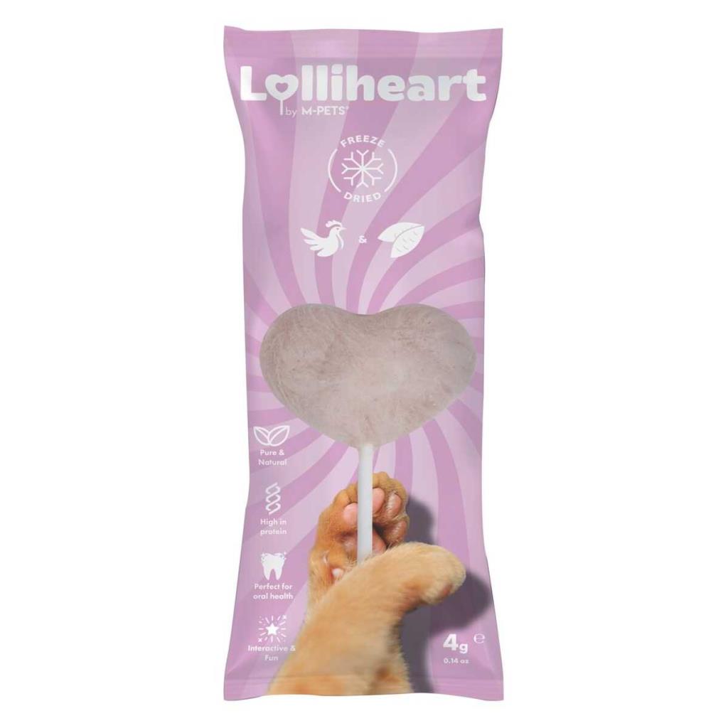 M-Pets Lolliheart Tavuklu Mor Patatesli Lolipop Kedi Ödül Maması 4 Gr