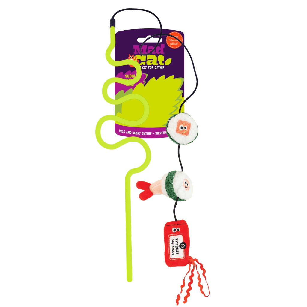 Mad Cat Sushi Swatter Kedi Otlu ve Matatabili Oyuncaklı Kedi Oltası
