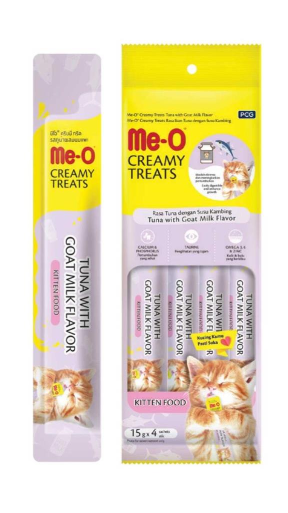 Me-O Creamy Kitten Tuna Keçi Sütü 4X15 Gr