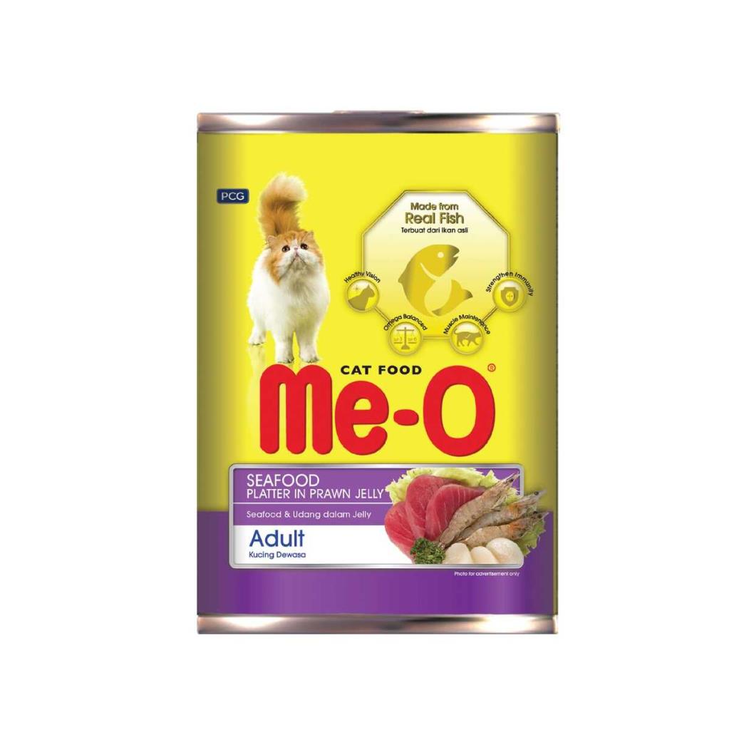 Me-O Deniz Lezzetleri Karides Soslu Yetişkin Kedi Konservesi 400 Gr