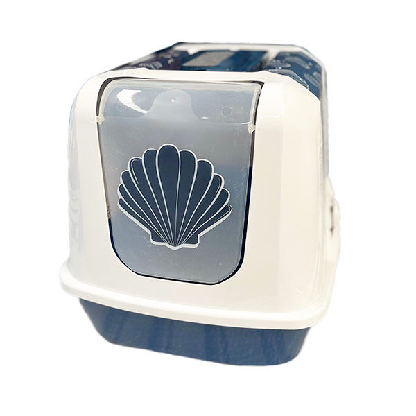 Moderna Trendy Midye Desenli Kapalı Kedi Tuvaleti 57 Cm