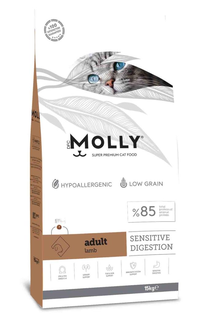 Molly Düşük Tahıllı Hypoallergenıc Kuzulu Yetişkin Kedi Maması 15 Kg