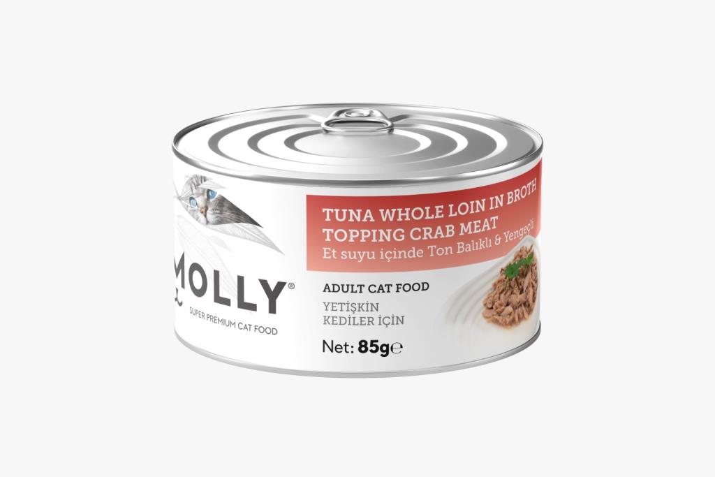 Molly Et Suyu İçinde Ton Balıklı Yengeçli Tahılsız Kedi Konservesi 85 Gr