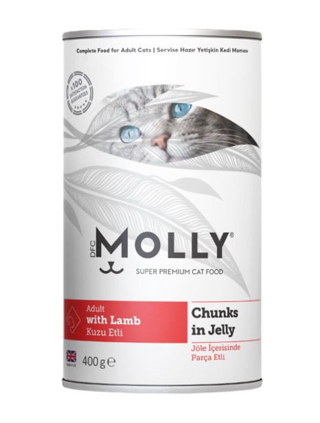 Molly Kuzu Etli Jöleli Yetişkin Kedi Konservesi 400 Gr