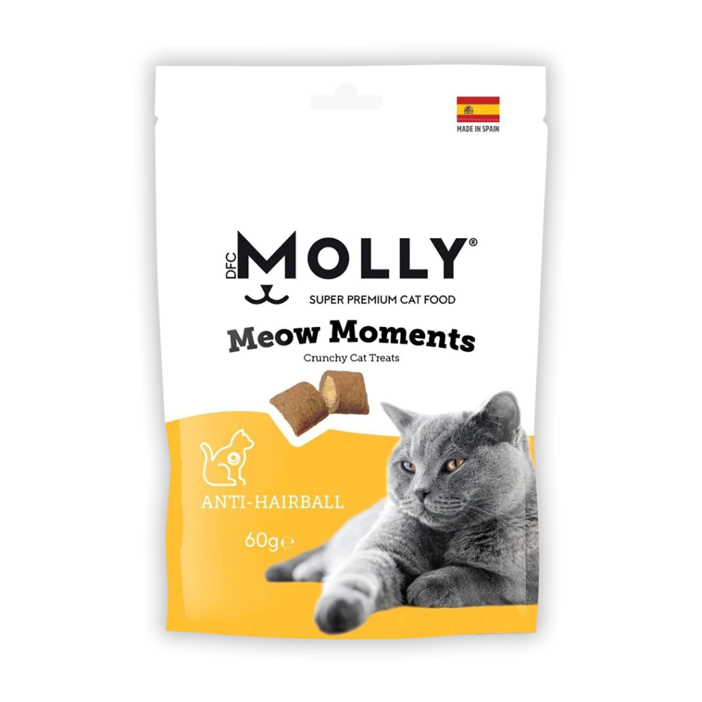 Molly Meow Moments Anti-Hairball Tüy Yumağı Kontrolü İçin Kedi Ödül Maması 60 Gr
