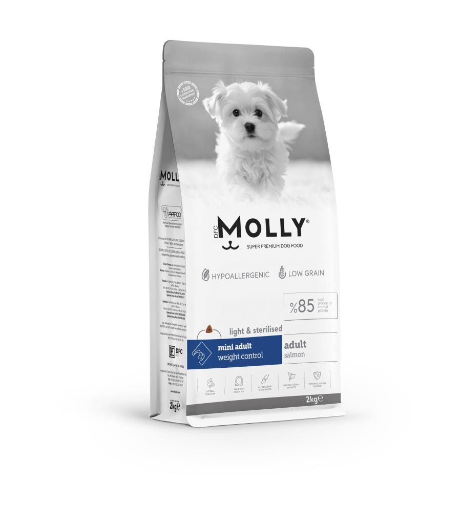Molly Mini Irk Kısırlaştırılmış Köpek Maması Somonlu 2 Kg