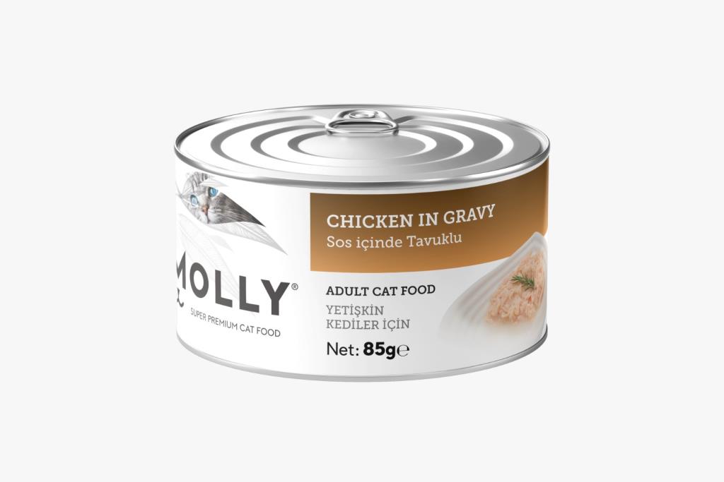 Molly Sos İçinde Tavuklu Tahılsız Kedi Konservesi 85 Gr