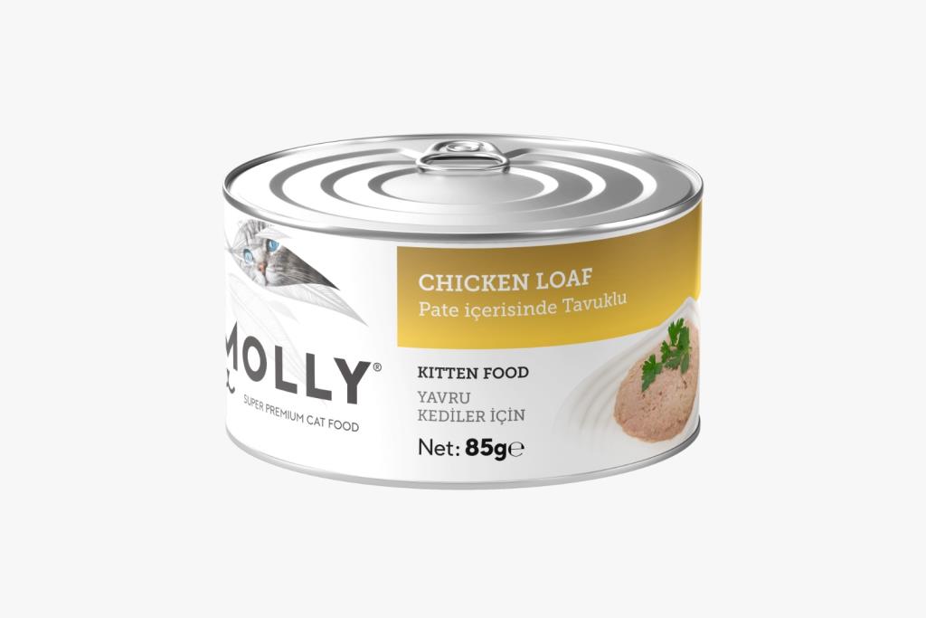 Molly Tavuk Etli Tahılsız Yavru Kedi Konservesi Pate 85 Gr