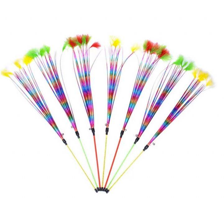 Nunbell Cats Kedi Olta Oyuncağı Gökkuşağı Püsküllü