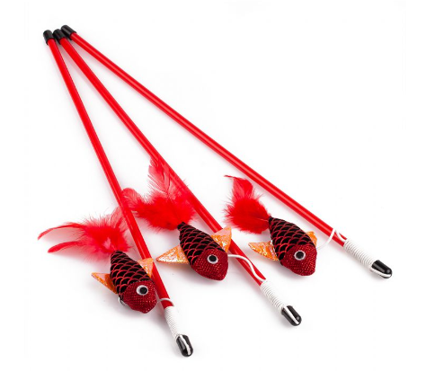 Nunbell Cats Kedi Olta Oyuncağı Renkli Balıklar