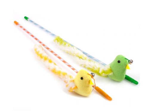 Nunbell Cats Kedi Olta Oyuncağı Renkli Kuşlar