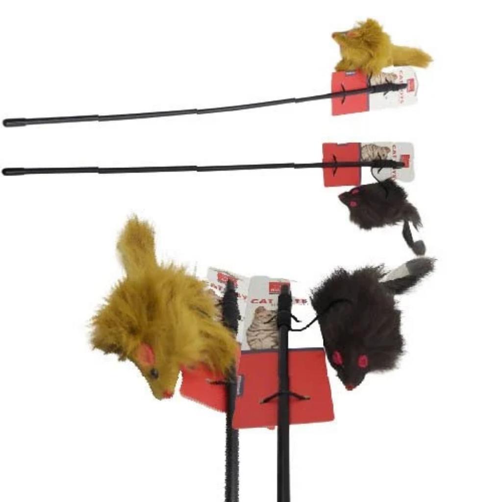 Nunbell Cats Kedi Olta Oyuncağı Tüylü Fare