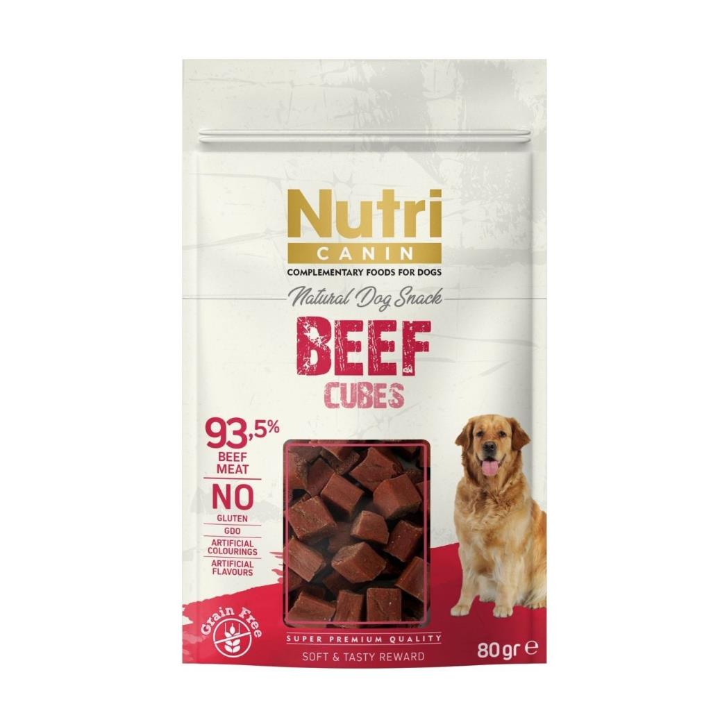 Nutri Canin Tahılsız Biftekli Küp Köpek Ödül Maması 80 Gr