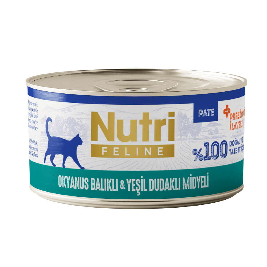 Nutri Feline Okyanus Balığı ve Yeşil Dudaklı Midye Tahılsız Kedi Konservesi 70 Gr