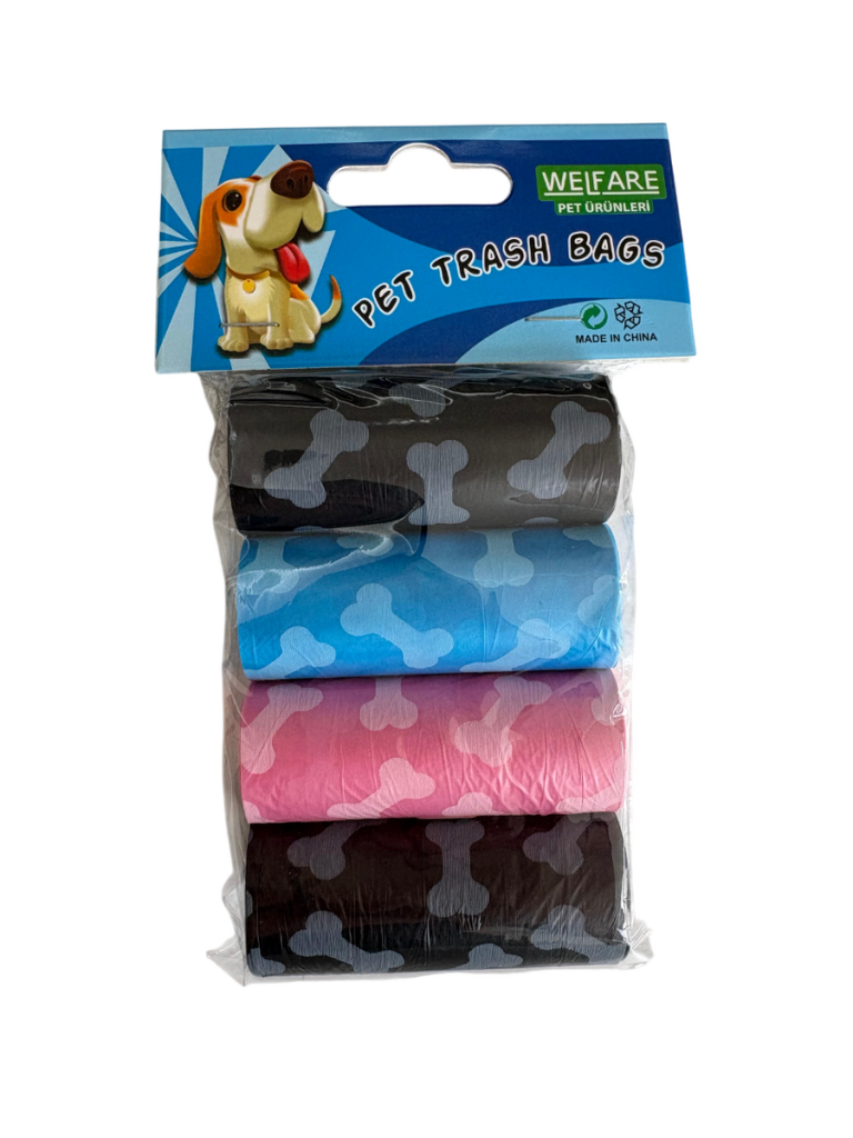 Pet Pretty 4 Lü Rulo Evcil Hayvan Köpek Dışkı Toplama Kaka Rulosu Torbası Poşeti