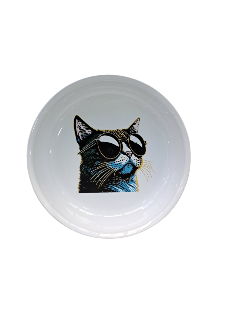 Pet Pretty Kedi Derin Seramik Beyaz Mama Su Kabı 250 ml