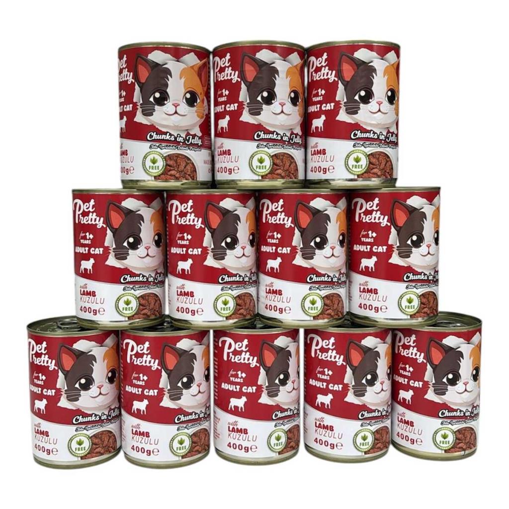 Pet Pretty Yetişkin Kediler İçin Kuzu Etli Yaş Mama 400 Gr