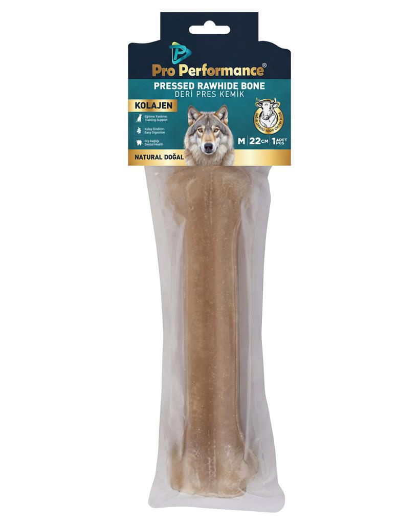 Pro Perfonce Pressed Rawhıde Bone Kolajen Deri Pres Kemik Naturel 22 Cm