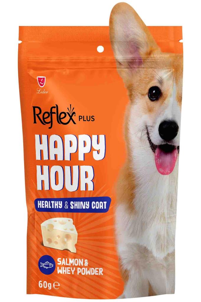 Reflex Happy Hour Sağlıklı ve Parlak Tüyler İçin Destekleyici Köpek Ödül Maması 60 Gr
