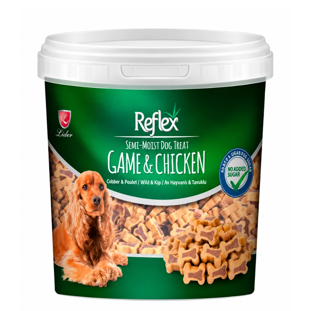 Reflex Semi Moist Av Hayvanlı ve Tavuklu Köpek Ödül Maması 500 Gr