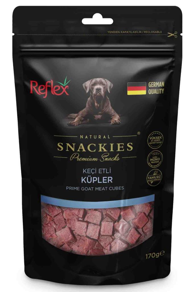 Reflex Snackies Keçi Etli Küpler Köpek Ödül Maması 170 Gr 