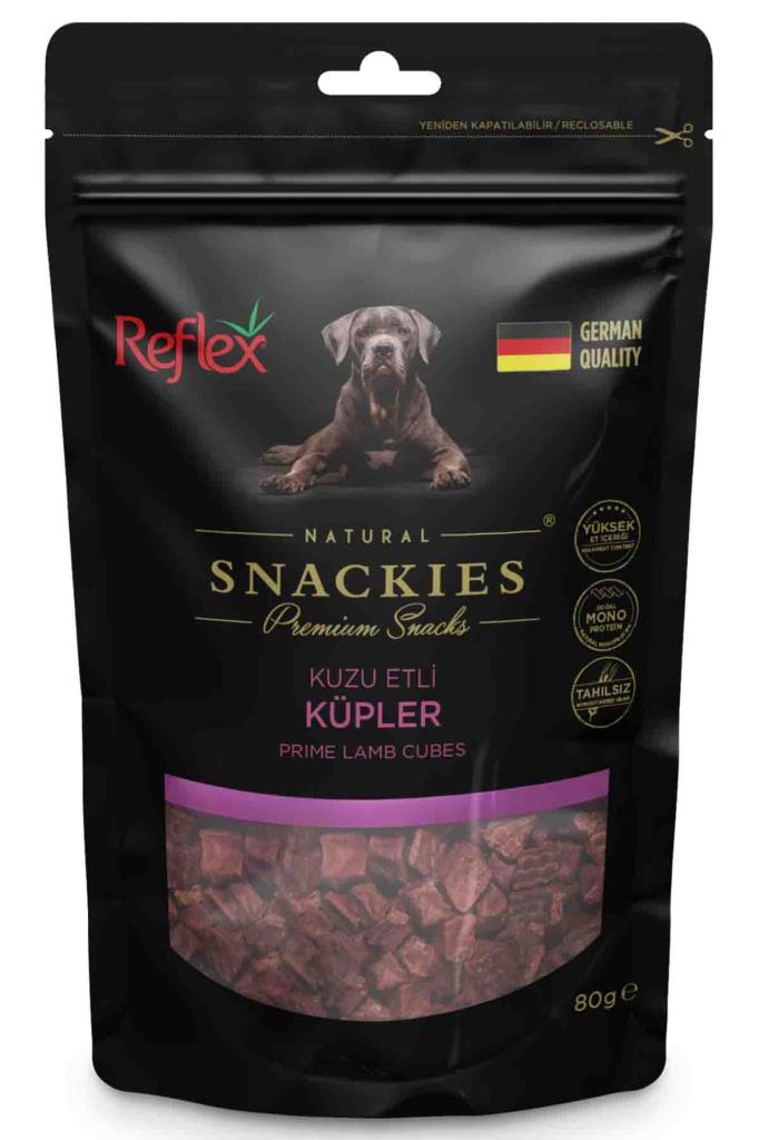 Reflex Snackies Kuzu Etli Küpler Köpek Ödül Maması 80 Gr 