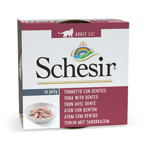 Schesir Jelly Ton Balıklı ve Sinarit Balıklı Kedi Konservesi 85 Gr