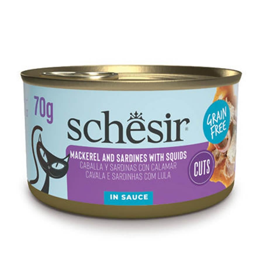 Schesir Sardalya ile Uskumrulu Sos İçinde Kedi Konservesi 70 Gr