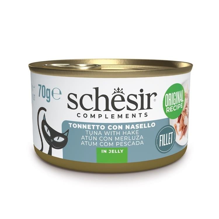 Schesir Ton Balığı ile Berlam Balıklı Jöle İçinde Kedi Konservesi 70 Gr