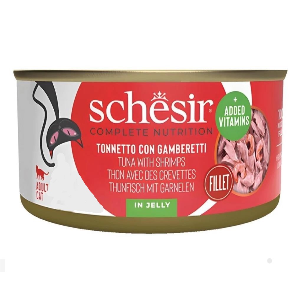 Schesir Ton Balığı ile Karidesli Jöle İçinde Kedi Konservesi 50 Gr
