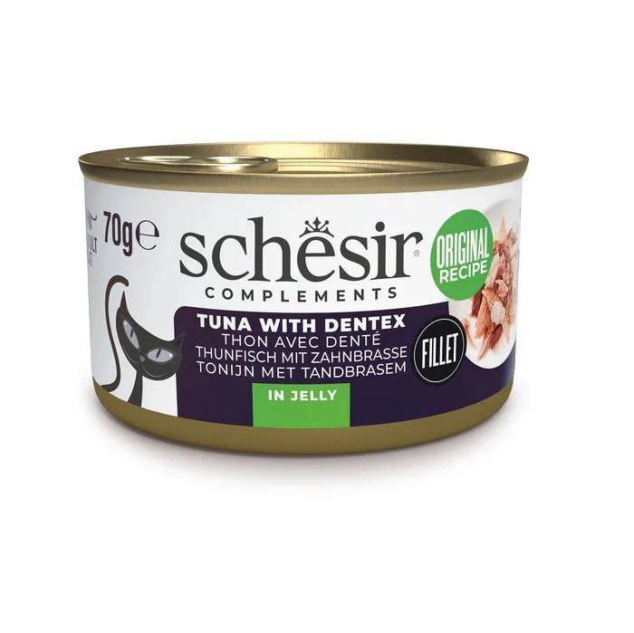 Schesir Ton ve Sinarit Balıklı Jöle İçinde Kedi Konservesi 70 Gr