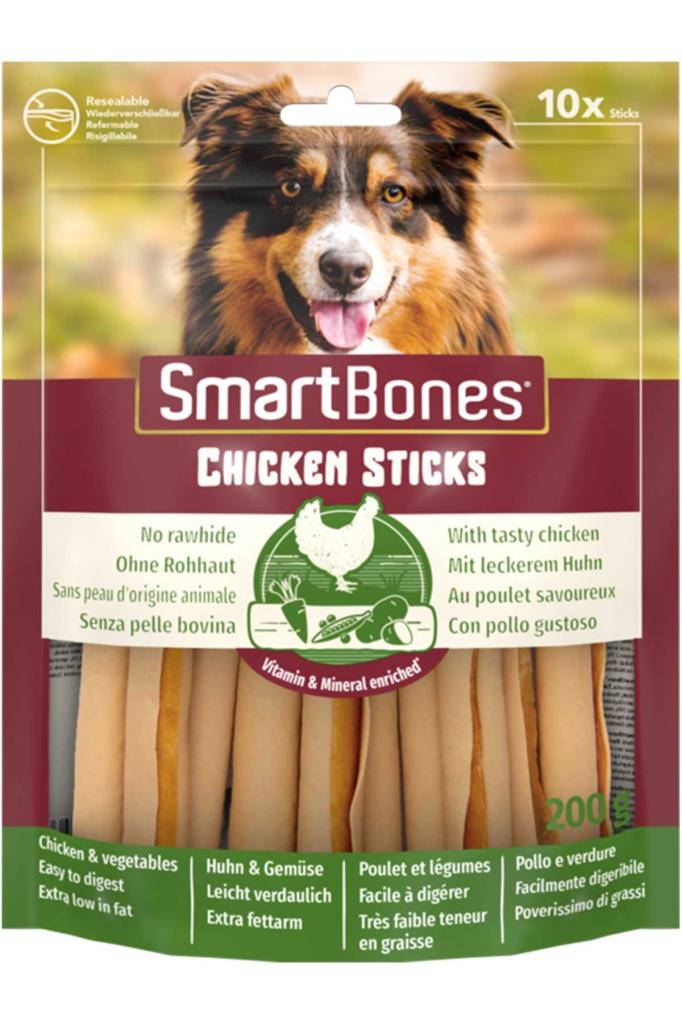 SmartBones Stick Tavuklu Köpek Ödül Çubuğu 10 lu 200 Gr