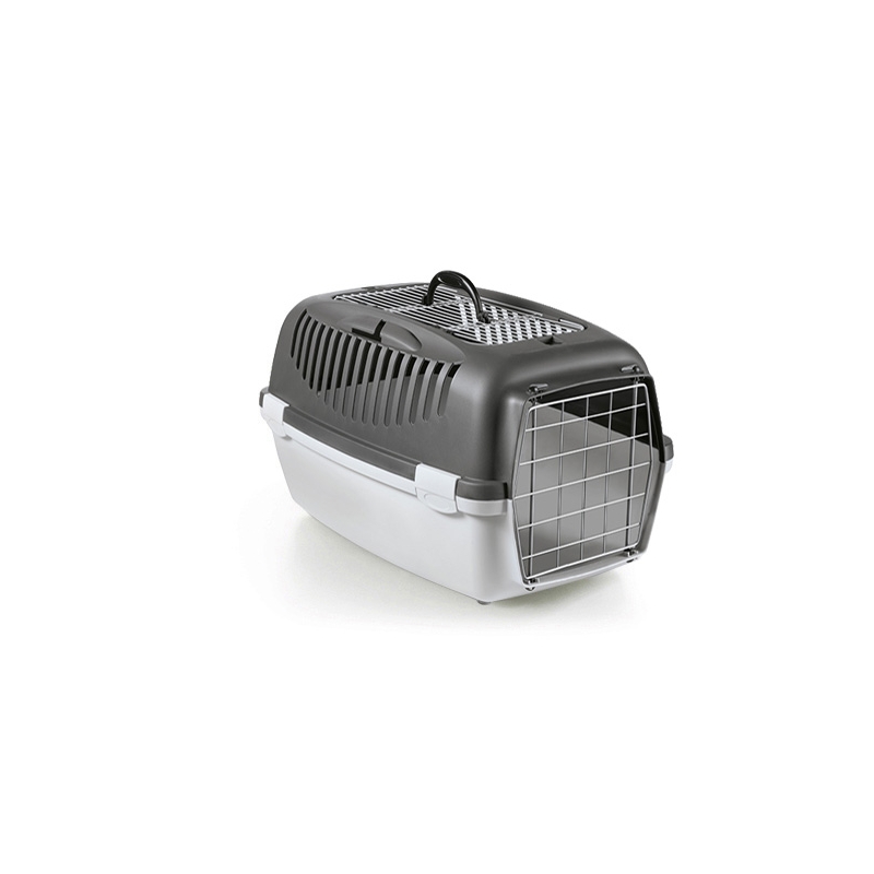 Stefanplast Gulliver 3 Üstten Açılır Metal Kedi Köpek Taşıma Kabı Gri 61X40X38 Cm