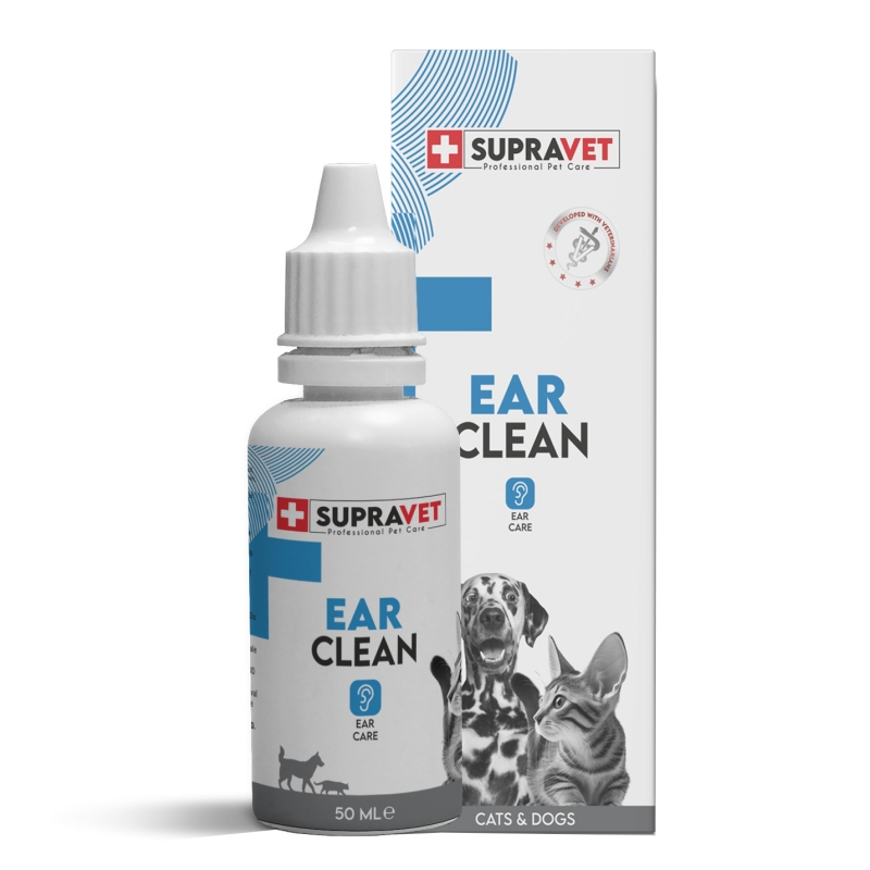 Supravet Ear Clean Kedi Köpek Kulak Temizleme Solüsyonu 50 ml