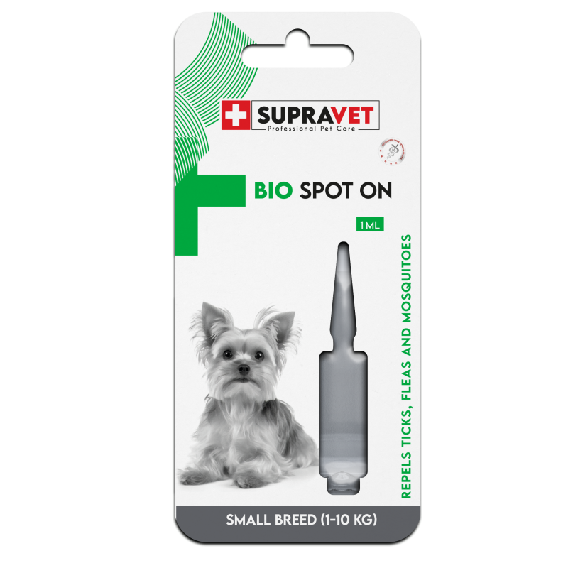 Supravet Küçük Irk Köpek Deri Ve Tüy Bakım Ense Yağı Bit Pire Kene Dış Parazit Bitkisel Damla 1 ml