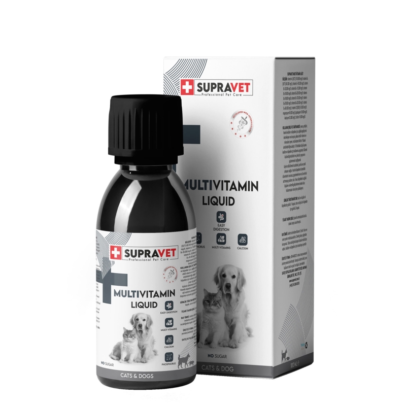 Supravet Multivitamin Sağlıklı Kedi ve Köpekler İçin Sıvı Damla 100 ml