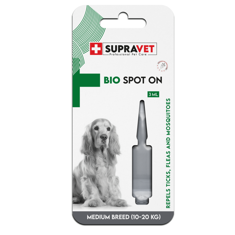 Supravet Orta Irk Köpek Deri Ve Tüy Bakım Ense Yağı Bit Pire Kene Dış Parazit Bitkisel Damla 3 ml
