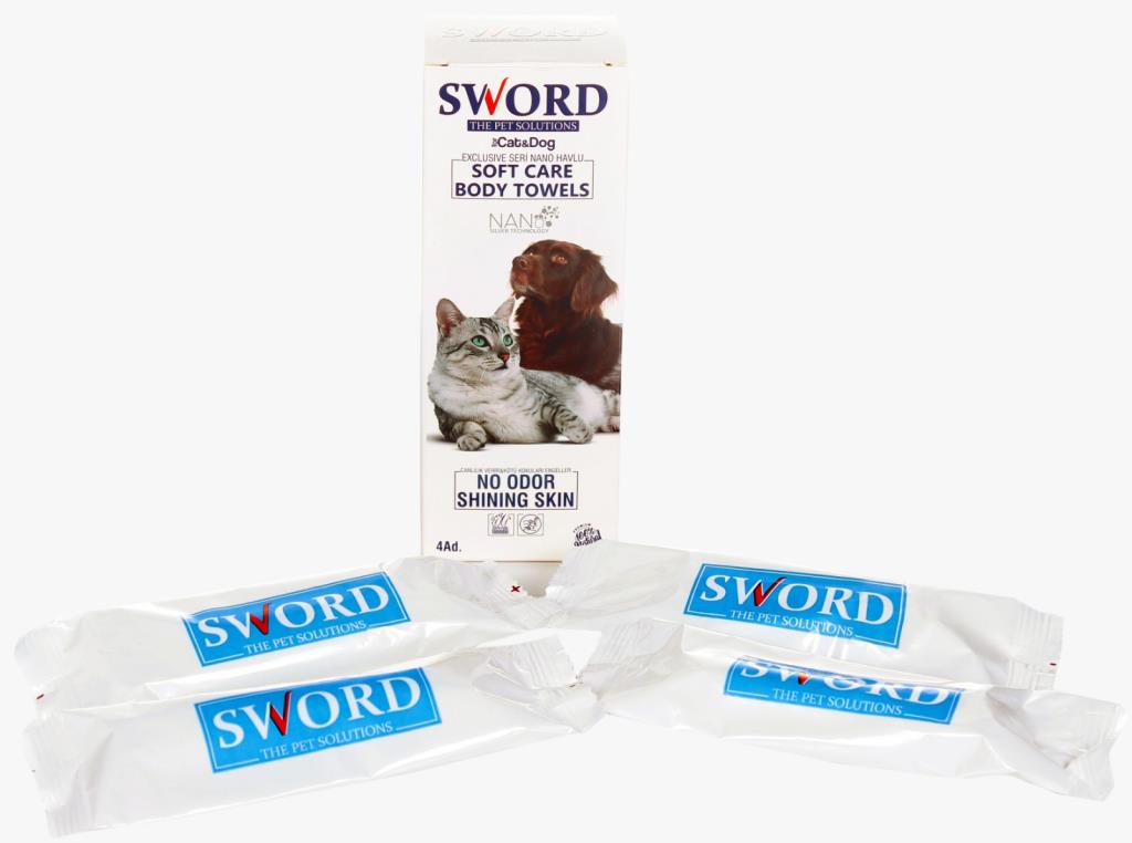 Sword Kedi Köpek Nano Soft Care Body Towels Havlu 4 lü 30x45 Cm