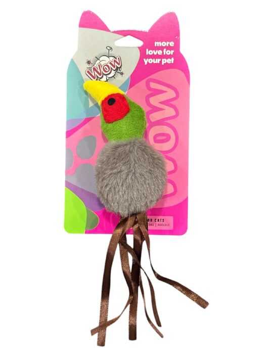 Wow Peluş Kedi Oyuncak Püsküllü Kuş