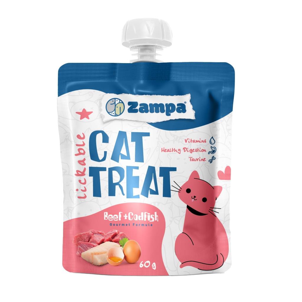 Zampa Puding Kedi Ödülü Dana Etli Morina Balıklı 60 Gr
