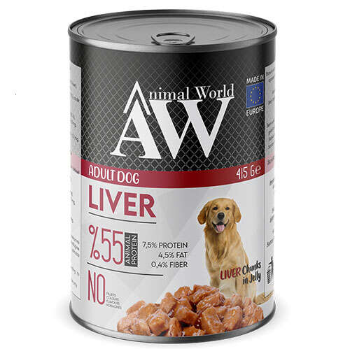 Animal World Chucks in Jelly Liver Ciğerli Köpek Yaş Maması 415 Gr
