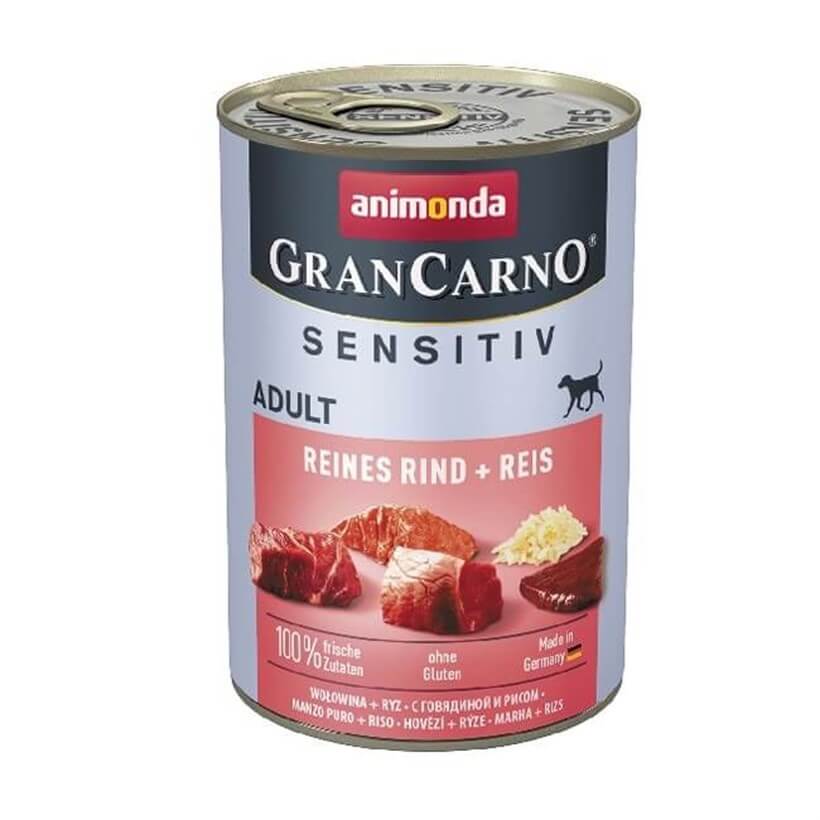 Animonda Gran Carno Sensitiv Sığırlı Pirinçli Köpek Konservesi 400 Gr