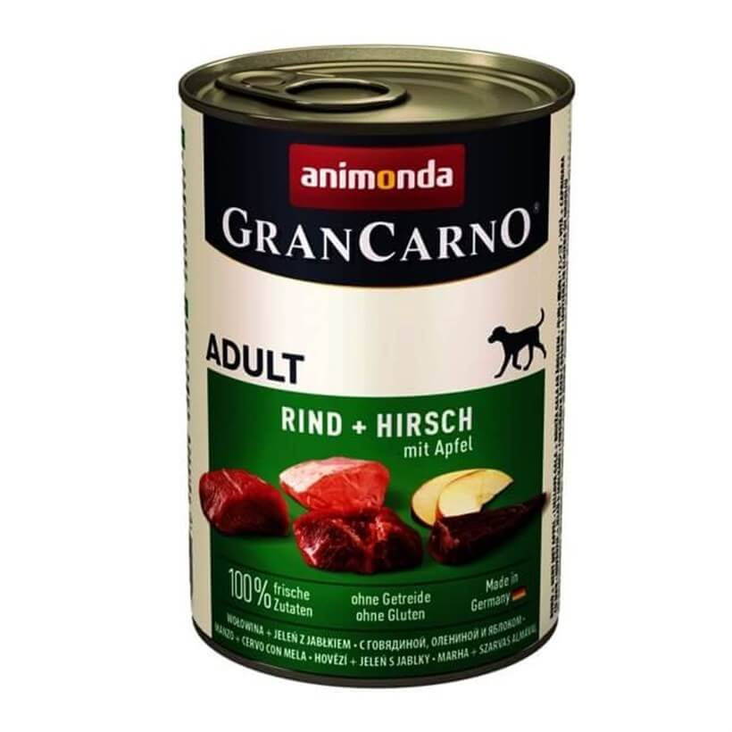 Animonda Gran Carno Sığır ve Geyikli Elmalı Köpek Konservesi 400 Gr