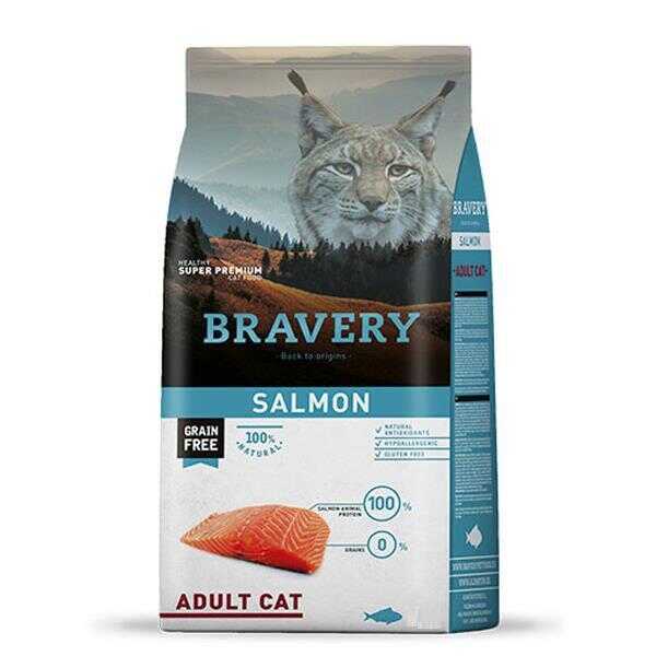 Bravery Adult Cat Tahılsız Somonlu Yetişkin Kedi Maması 7 Kg