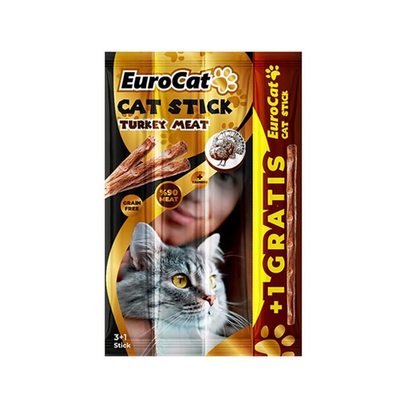 EuroCat Tahılsız Hindili Stick Kedi Ödülü 4x5 Gr