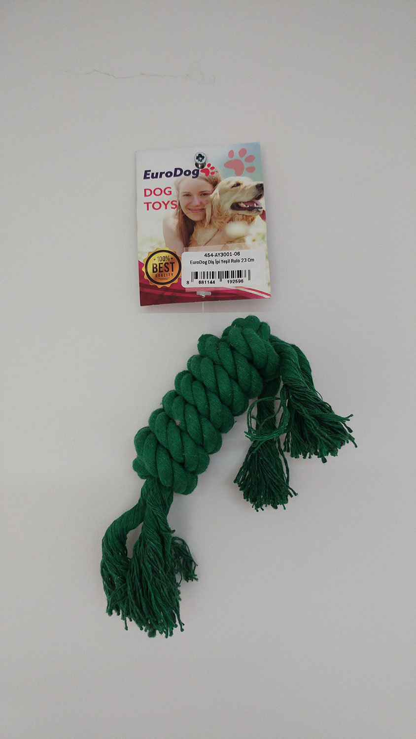 EuroDog Diş İpi Yeşil Rulo 23 Cm