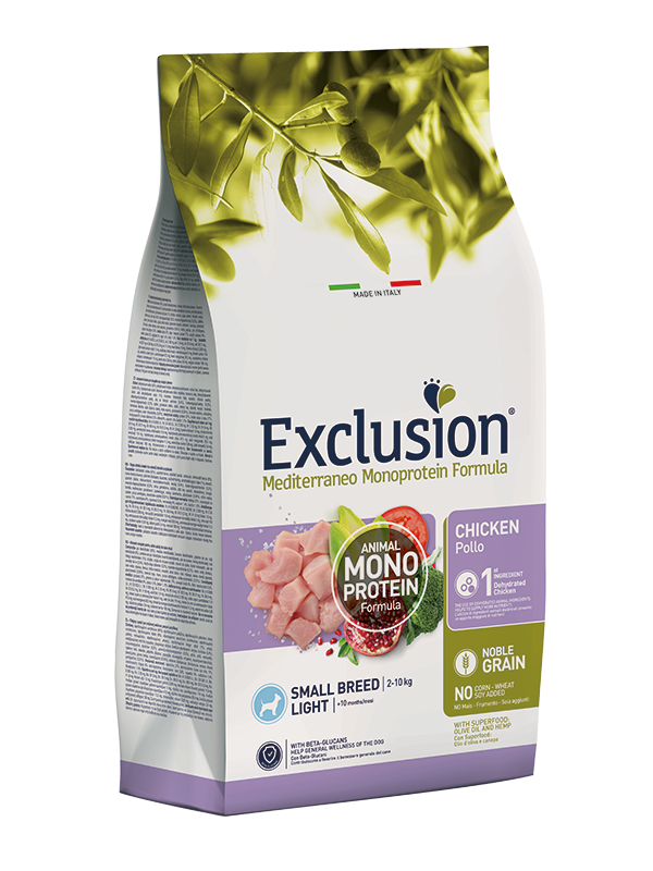 Exclusion Monoprotein Düşük Tahıllı Tavuklu Küçük Irk Light Köpek Maması 2 Kg