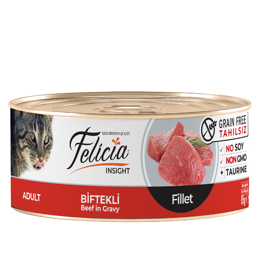 Felicia Tahılsız Biftekli Fileto Kedi Konservesi 85 Gr
