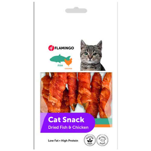 Flamingo Cat Snack Fish Kip 50 Gr